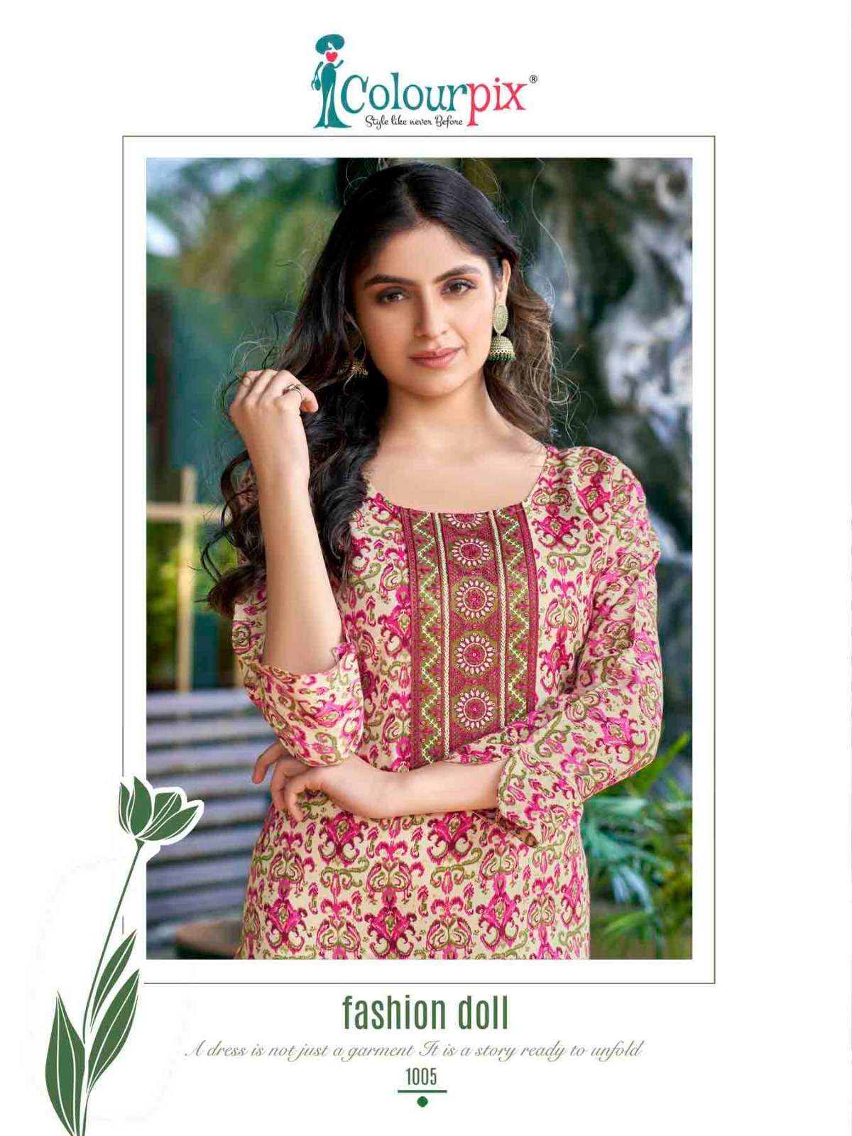 ROLEX VOL 1 HEAVY RAYON FOIL PRINTED SEQUENCE WORK KURTI BY COLORPIX BRAND 1005 C